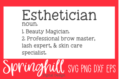 Esthetician Definition Hair Stylist SVG PNG DXF EPS