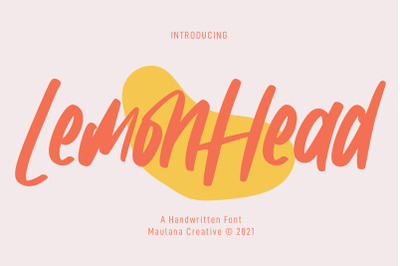 Lemonhead Handwritten Font