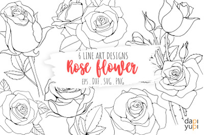 Rose svg, rose border svg, flower border svg By PLPaperDesigns