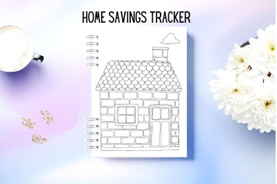 Home Fund Tracker&2C; Down Payment Saving Chart