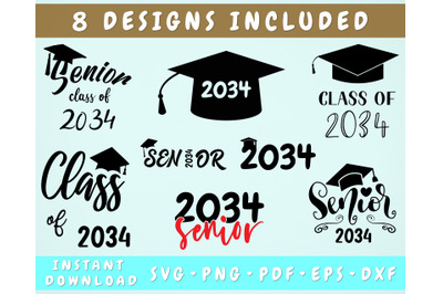 Class of 2034 SVG&2C; Senior 2034 SVG&2C; Graduation 2034 SVG