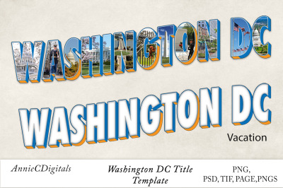 Washington DC Photo Title and Template