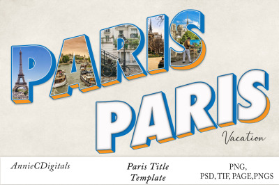 Paris Photo Title and Template