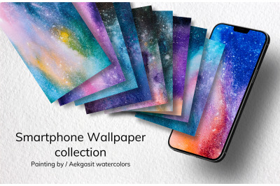 Watercolor Background Galaxy Series