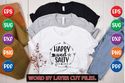 Happy and salty svg cut file