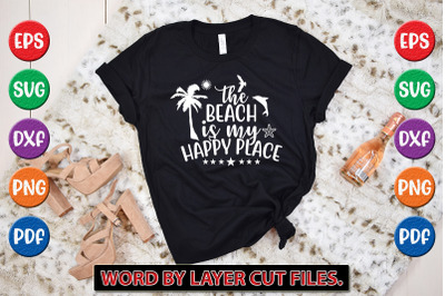 The beach is my happy place svg cut file