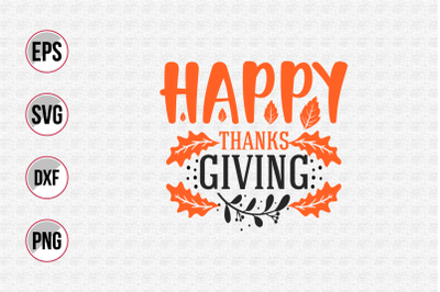 Happy thanks giving svg.