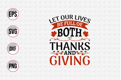 Thanksgiving typographic quotes design.