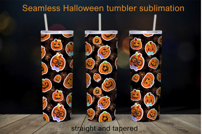 Halloween tumbler sublimation seamless design / 20oz Tumbler