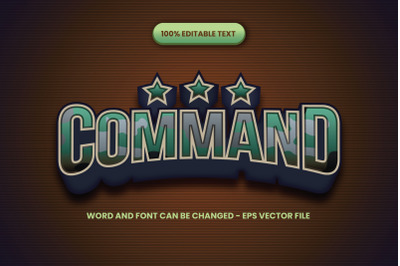Command Army Editable Text Effect Vector Adobe Illustrator