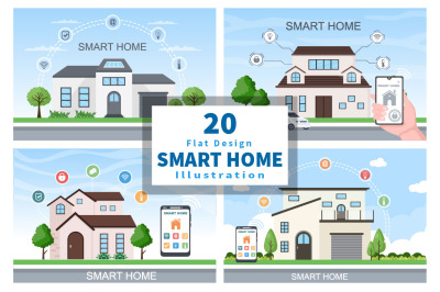 20 Smart Home Technology Vector