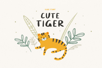 Cute tiger | Kids font
