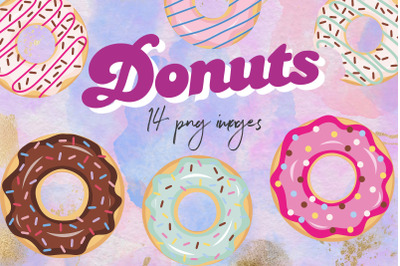 Donuts clipart, doughnut SVG, PNG images