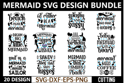 Mermaid svg design bundle for sale!