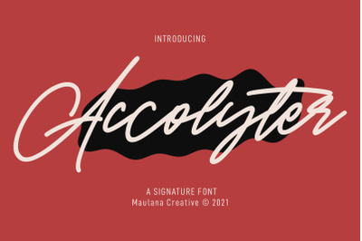 Accolyter Signature Font