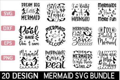 Mermaid svg bundle t shirt designs for sale!