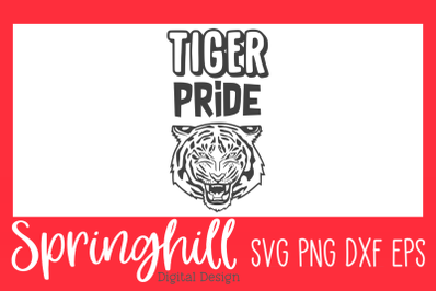 Tigers Team Mascot Tshirt SVG PNG DXF &amp; EPS Cut Files