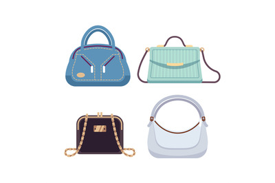 Ladies Bags. Handbags women with fashion accessories. Summer pastel co