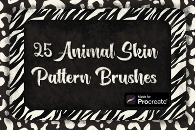 25 Animal Skin Pattern Brushes Procreate