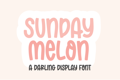 SUNDAY MELON Bold Display Font