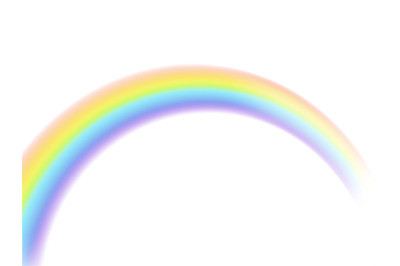 Rainbow. Arch realistic symbol of rain. Perspective view object isolat