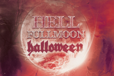 Halloween Hell Full Moon Flyer Template