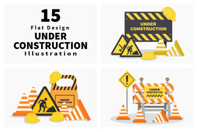 15 Under Construction Flat Design