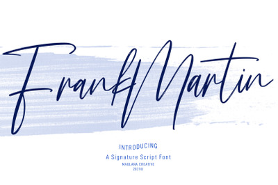 Frank Martin Signature Brush Font