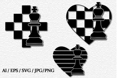 Chess piece king sublimation