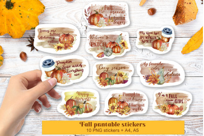 Fall stickers &2F; Autumn Printable sticker pack &2F; Stickers png