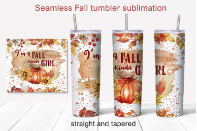 Fall tumbler sublimation Quotes 20oz Tumbler Design PNG