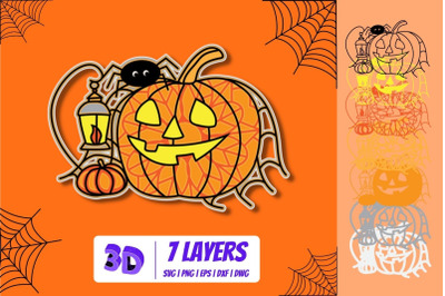 3D Pumkin SVG Cut File