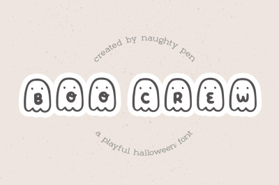 Boo Crew Display Halloween Font