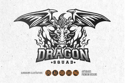 Dragon Squad Monster Silhouette