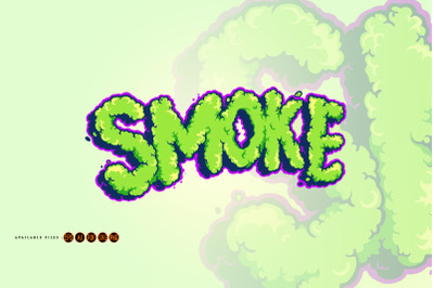 Lettering Smoke Typeface Pop art