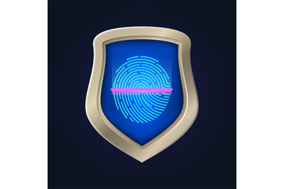 Personal safety. Fingerprint verification and data protection. Identif