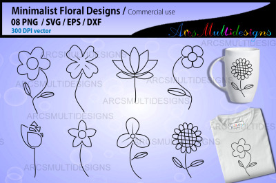 Minimalist flower design