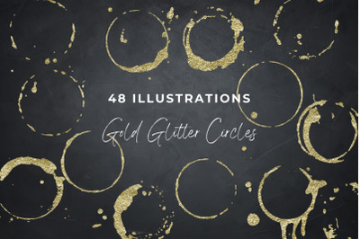 Gold circles illustrations, Gold circles for logo