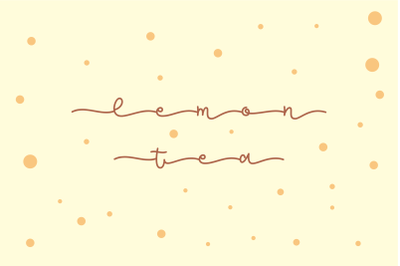 Lemon Tea - long script typeface