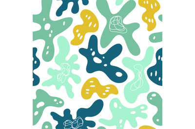 Bacteria pattern. Abstract forms, free shapes colorful background. Con