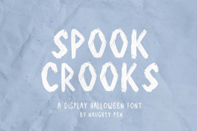 Spook Crooks Halloween Display Font