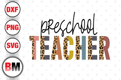 Preschool Teacher Half Leopard PNG&2C; JPG Files