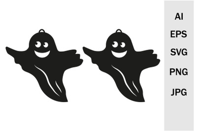 Earrings and pendants for Halloween, svg template