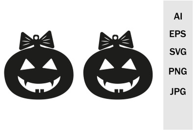 Earrings and pendants for Halloween, svg template