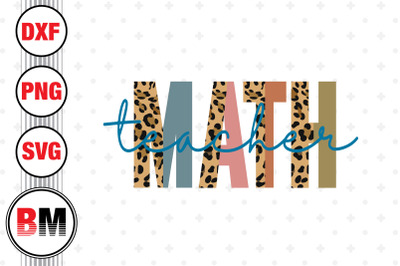 Math Teacher Half Leopard PNG&2C; JPG Files