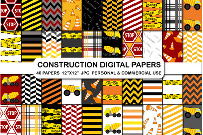 Construction digital paper pack Dump truck background