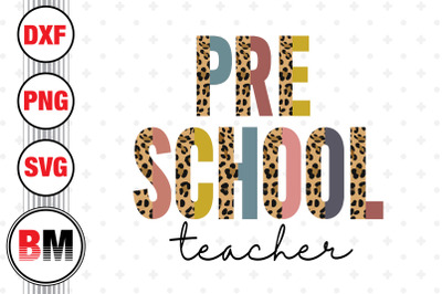 Preschool Teacher Half Leopard PNG, JPG Files