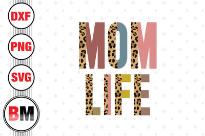 Mom Life Half Leopard PNG, JPG Files