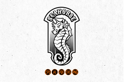 Sea Horse Badge Silhouette