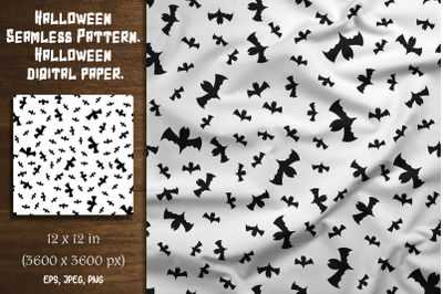 Halloween Seamless Pattern. Halloween digital paper.